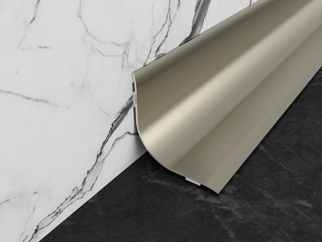 Silver Color Internal Aluminium Tile Trim Custom Size