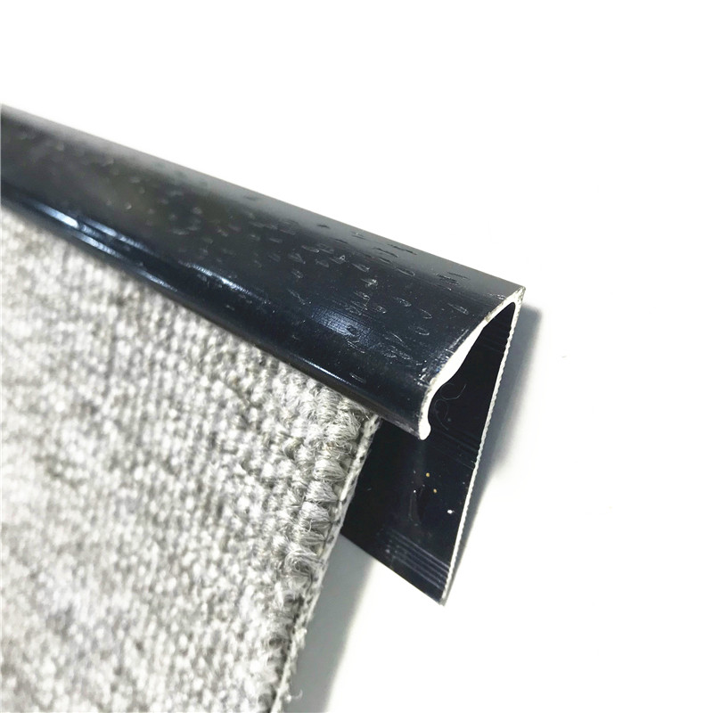 Carpet Accessories Chrome Silver Tile Transition Strip Aluminum Carpet Trim 2.5cm