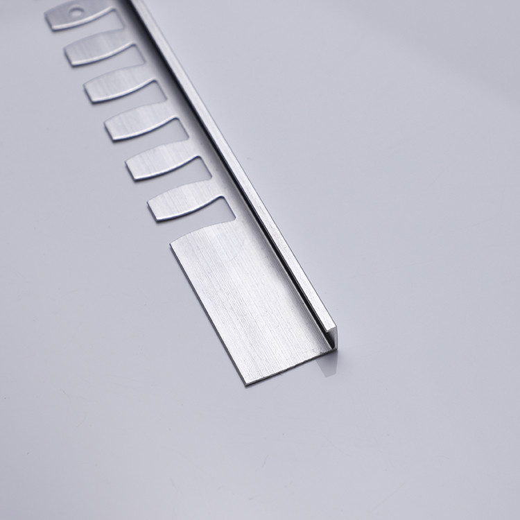 10mm Square Edge Metal Tile Trim Smooth Surface