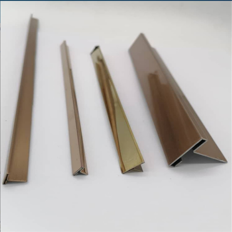 T Stainless Steel Gold Silver Aluminium Tile Trim  8mm 10mm